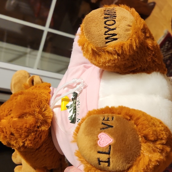 Wyoming 🫎 Moose Pink Sweatshirt "I ❤️ Wyoming" Embroidered on Hooves Like New! - Picture 6 of 6